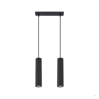 Sollux Lighting Lampa wisząca KARBON 2 czarny