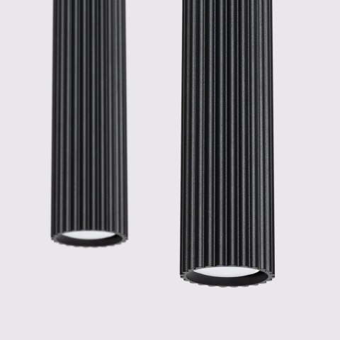 Sollux Lighting Lampa wisząca KARBON 2 czarny