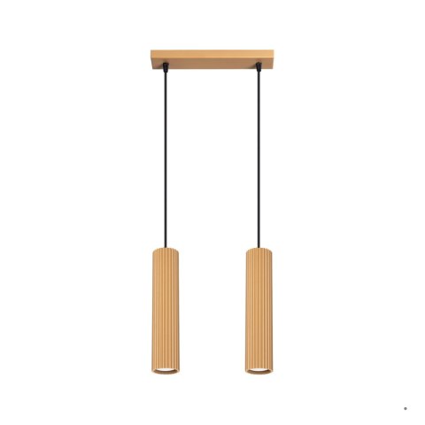 Sollux Lighting Lampa wisząca KARBON 2 złoty