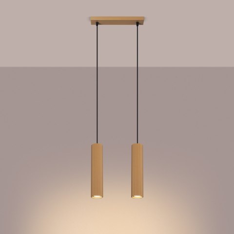 Sollux Lighting Lampa wisząca KARBON 2 złoty