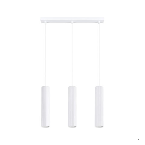 Sollux Lighting Lampa wisząca KARBON 3L biały