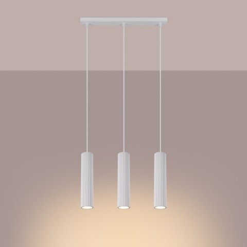 Sollux Lighting Lampa wisząca KARBON 3L biały