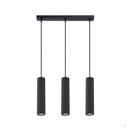 Sollux Lighting Lampa wisząca KARBON 3L czarny
