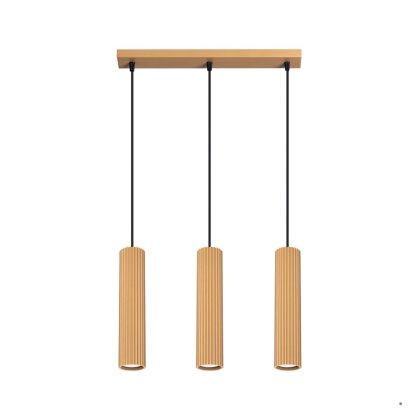 Sollux Lighting Lampa wisząca KARBON 3L złoty