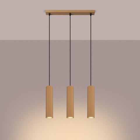 Sollux Lighting Lampa wisząca KARBON 3L złoty