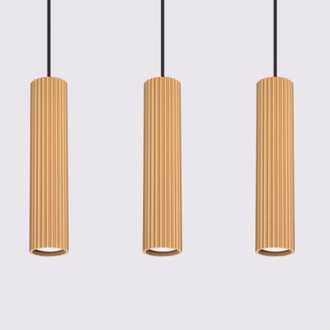 Sollux Lighting Lampa wisząca KARBON 3L złoty