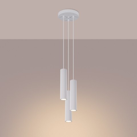 Sollux Lighting Lampa wisząca KARBON 3P biały