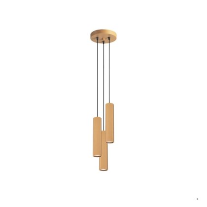 Sollux Lighting Lampa wisząca KARBON 3P złoty
