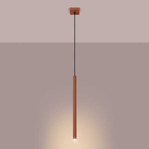Sollux Lighting Lampa wisząca PASTELO 1 ochra czerwona