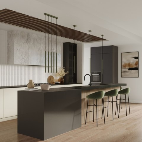 Sollux Lighting Lampa wisząca PASTELO 1 zielona oliwka
