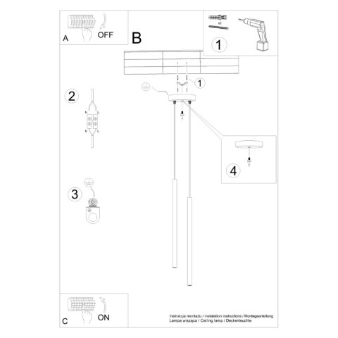 Sollux Lighting Lampa wisząca PASTELO 2 beżowa