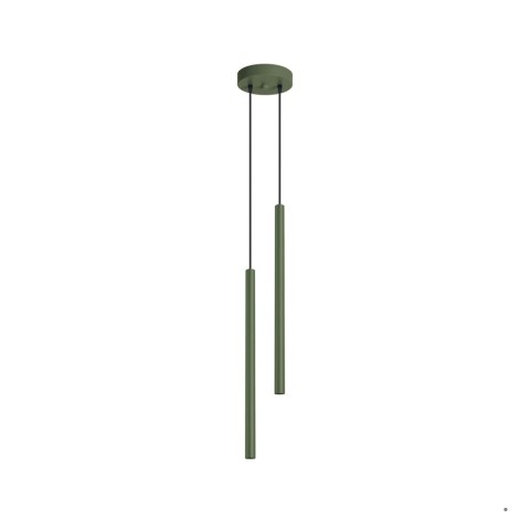 Sollux Lighting Lampa wisząca PASTELO 2 zielona oliwka
