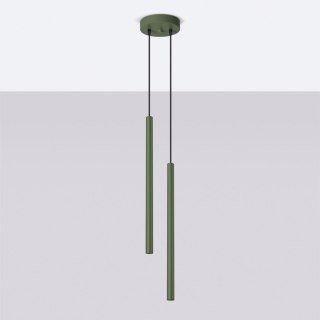 Sollux Lighting Lampa wisząca PASTELO 2 zielona oliwka