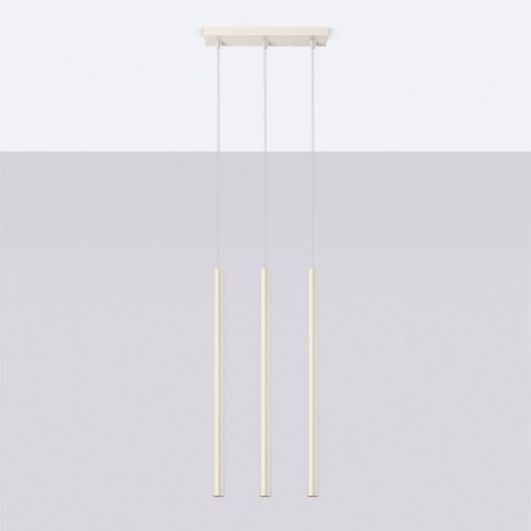 Sollux Lighting Lampa wisząca PASTELO 3 beżowa