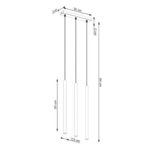 Sollux Lighting Lampa wisząca PASTELO 3 beżowa