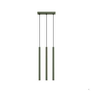 Sollux Lighting Lampa wisząca PASTELO 3 zielona oliwka
