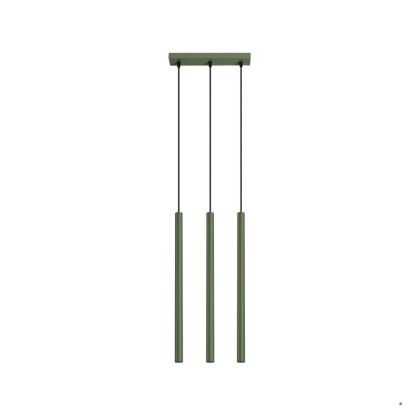 Sollux Lighting Lampa wisząca PASTELO 3 zielona oliwka