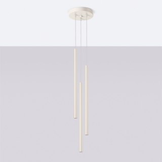Sollux Lighting Lampa wisząca PASTELO 3P beżowa