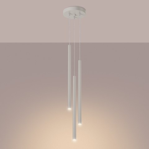 Sollux Lighting Lampa wisząca PASTELO 3P beżowa