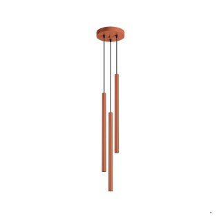 Sollux Lighting Lampa wisząca PASTELO 3P ochra czerwona