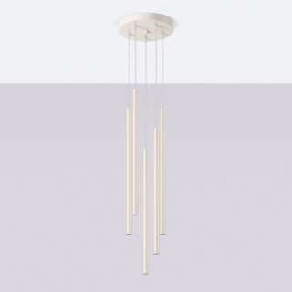Sollux Lighting Lampa wisząca PASTELO 5P beżowa
