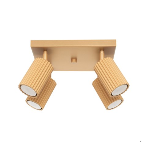 Sollux Lighting Plafon KARBON 4 złoty