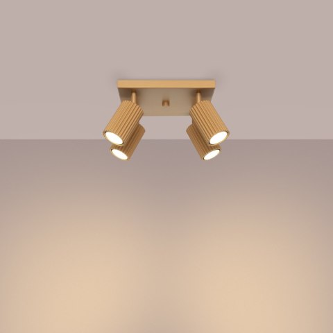 Sollux Lighting Plafon KARBON 4 złoty