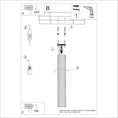 Sollux Lighting Plafon KARBON 60 biały