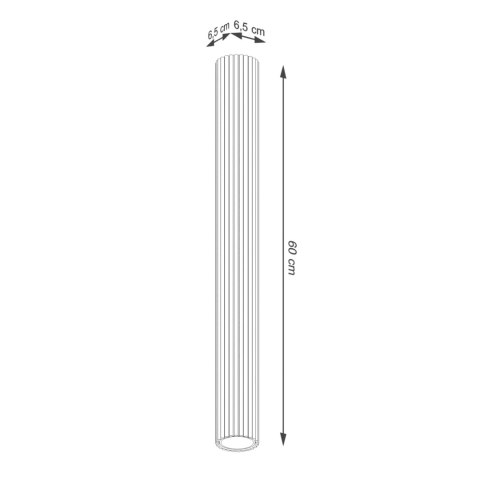 Sollux Lighting Plafon KARBON 60 czarny
