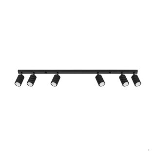 Sollux Lighting Plafon KARBON 6L czarny