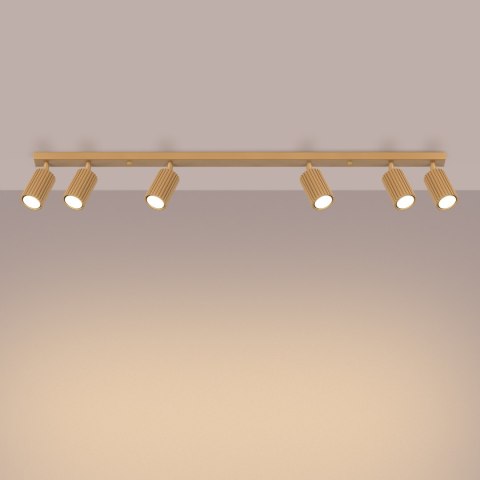 Sollux Lighting Plafon KARBON 6L złoty