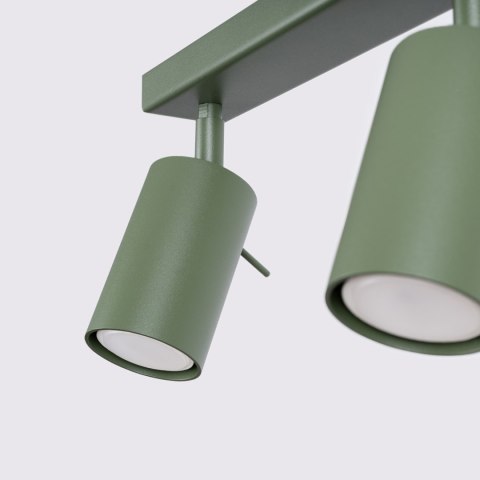 Sollux Lighting Plafon RING 4L zielony oliwkowy