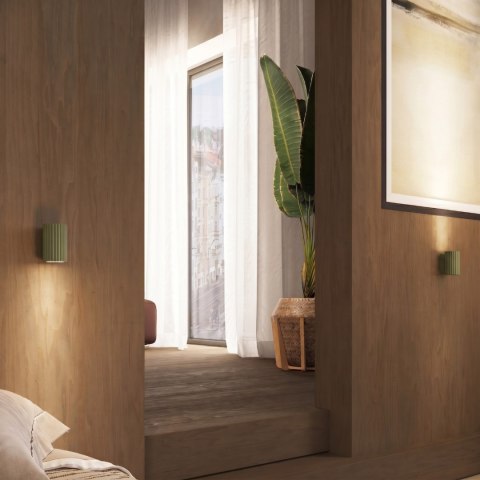 Sollux Lighting Kinkiet KARBON 10 zielony oliwkowy