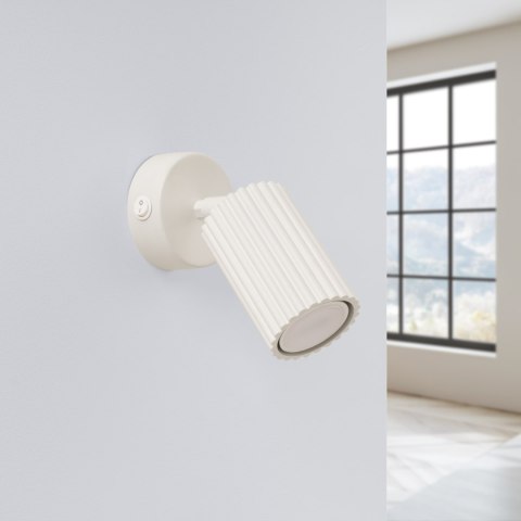 Sollux Lighting Kinkiet KARBON beżowy z włącznikiem
