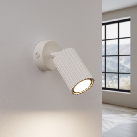 Sollux Lighting Kinkiet KARBON beżowy z włącznikiem
