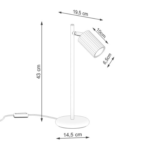 Sollux Lighting Lampa biurkowa KARBON ochra czerwona