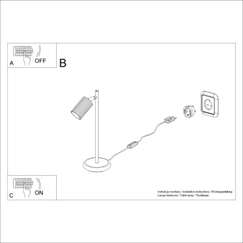 Sollux Lighting Lampa biurkowa KARBON zielona oliwka