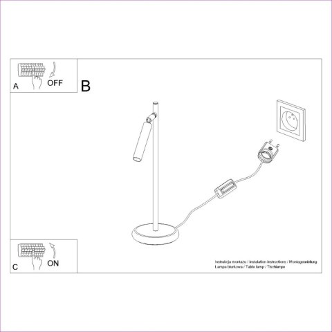 Sollux Lighting Lampa biurkowa PASTELO biała
