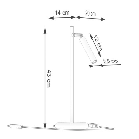 Sollux Lighting Lampa biurkowa PASTELO złota