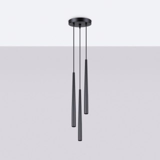 Sollux Lighting Lampa wisząca BLISS 3P czarna