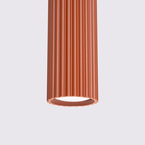 Sollux Lighting Lampa wisząca KARBON 1 ochra czerwona