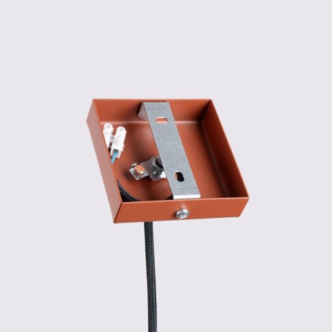 Sollux Lighting Lampa wisząca KARBON 1 ochra czerwona