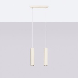 Sollux Lighting Lampa wisząca KARBON 2 beżowy