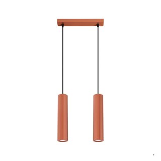 Sollux Lighting Lampa wisząca KARBON 2 ochra czerwona