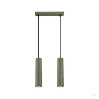 Sollux Lighting Lampa wisząca KARBON 2 zielona oliwka