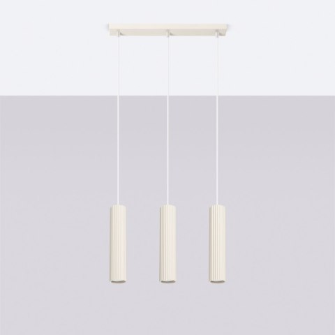 Sollux Lighting Lampa wisząca KARBON 3L beżowy