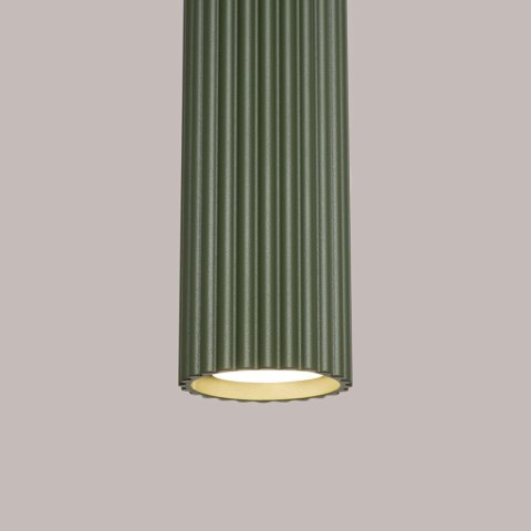 Sollux Lighting Lampa wisząca KARBON 3L zielona oliwka