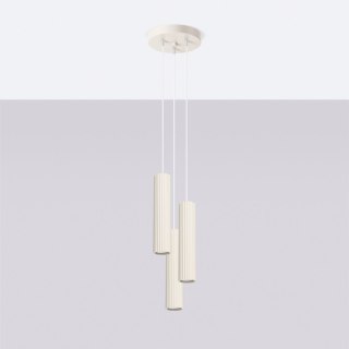 Sollux Lighting Lampa wisząca KARBON 3P beżowy