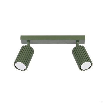 Sollux Lighting Plafon KARBON 2 zielony oliwkowy