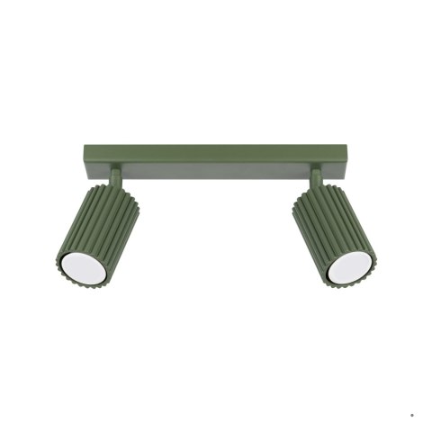 Sollux Lighting Plafon KARBON 2 zielony oliwkowy